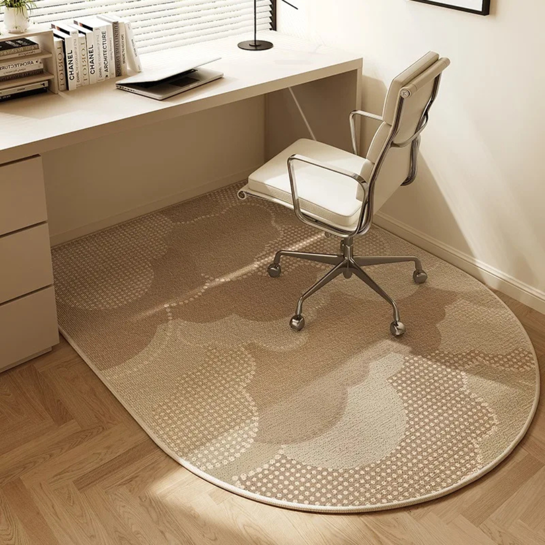 Optimized Product Title: Unisex Velvet Office Chair Mat for Hardwood Floors - Non-Slip Short-Pile Desk Floor Protector - Protective Rolling Chair Rug for Home and Office