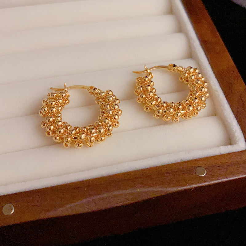 Metal Ball Wrap Earrings