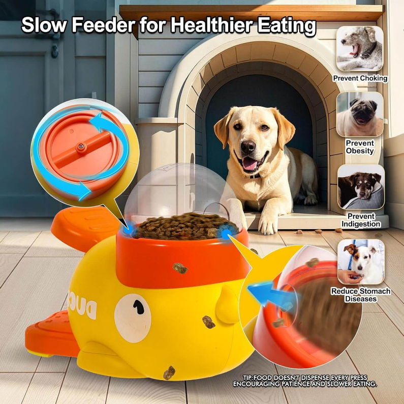 Interactive Dog Puzzle Feeder – Slow Feeder Toy for Mental Stimulation, Digestion Support & Treat Dispensing (Adjustable Size, Durable, No Batteries)