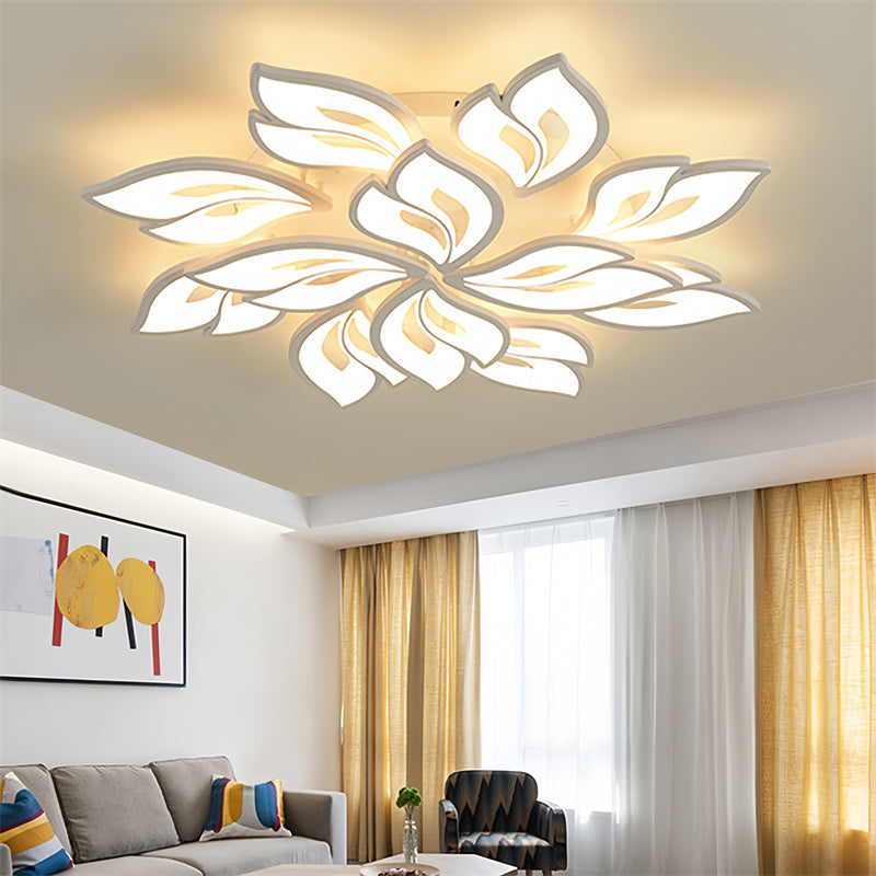 White Flower Shape LED Ceiling Light Dimmable