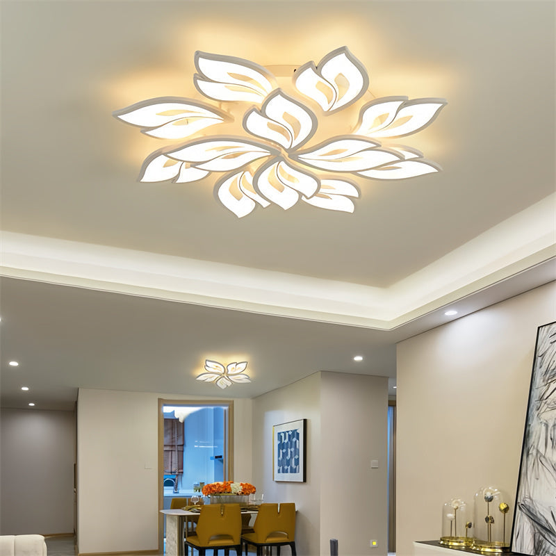White Flower Shape LED Ceiling Light Dimmable