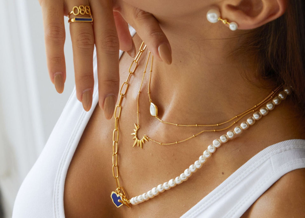 Natural Lapis Lazuli Sterling Silver Necklace