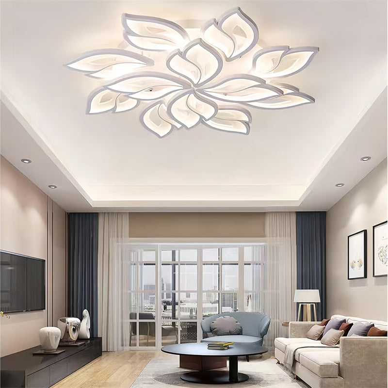 White Flower Shape LED Ceiling Light Dimmable