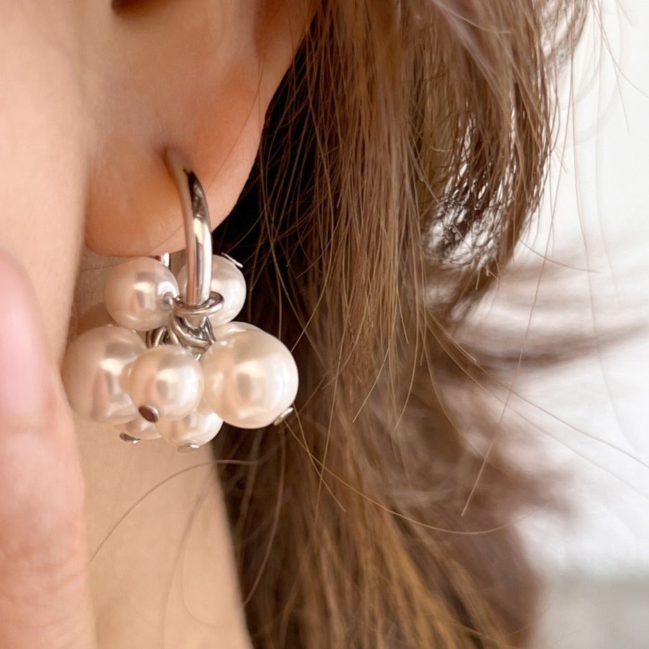 Pearl Cluster Earrings