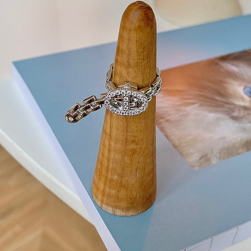 Adjustable Strap Zirconia Ring