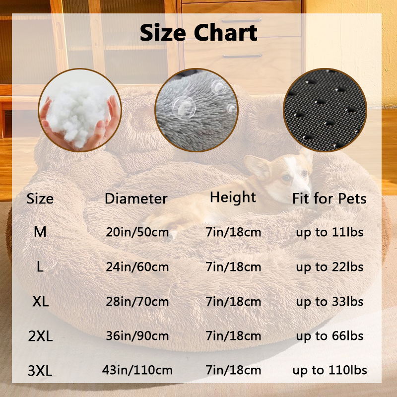 Warm Fluffy Calming Dog & Cat Beds-Bear Paw Shaped
