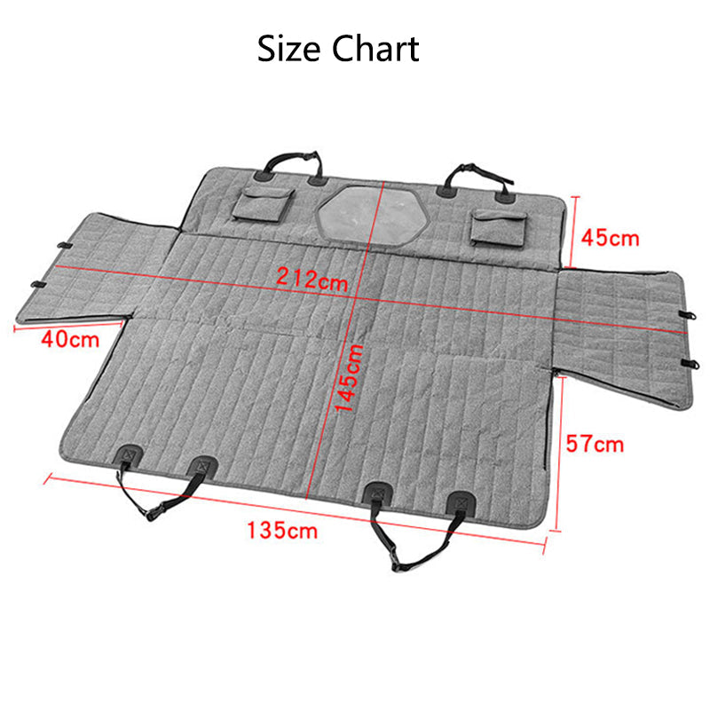 Waterproof Dog Car Seat Cover with Mesh Window