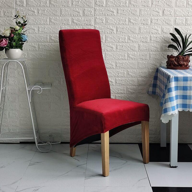 Stretch Velvet XL Size Dining Chair Covers