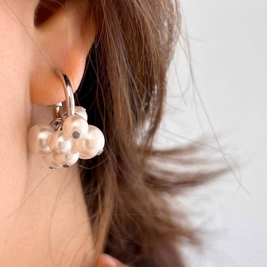Pearl Cluster Earrings