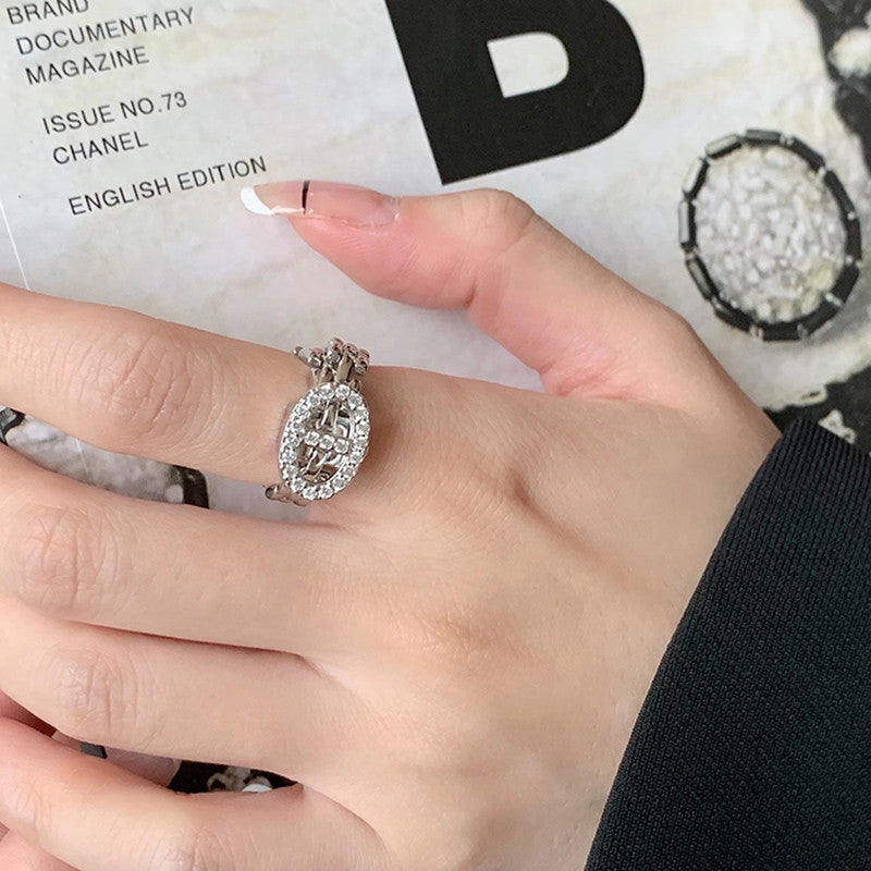 Adjustable Strap Zirconia Ring