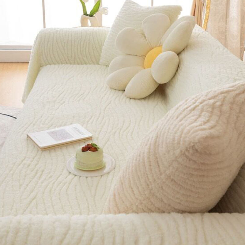 Soft Warm Faux Fur Sofa Covers , Throws Blankets Sofa Slipcovers for Dogs Pet Couch Protector