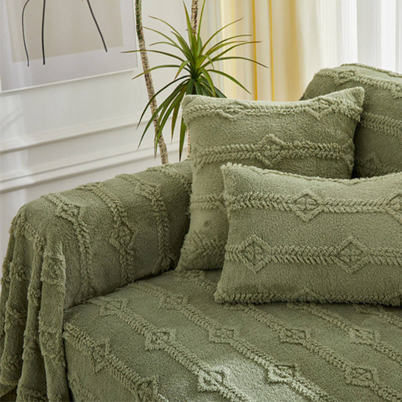 Soft Warm Faux Fur Sofa Covers , Throws Blankets Sofa Slipcovers for Dogs Pet Couch Protector