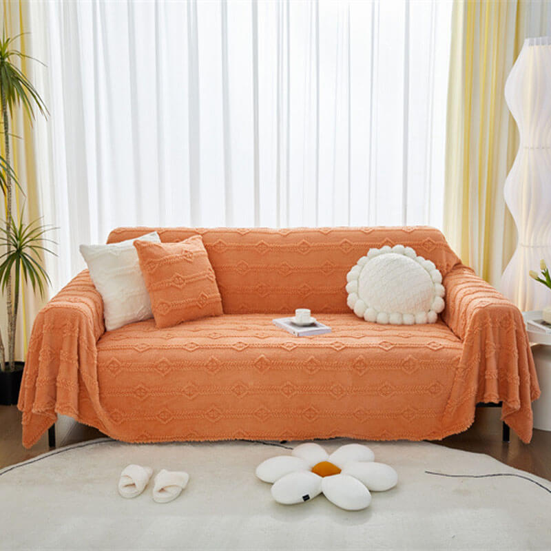 Soft Warm Faux Fur Sofa Covers , Throws Blankets Sofa Slipcovers for Dogs Pet Couch Protector