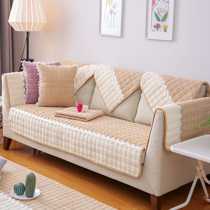 Super Soft Plush Couch Cover, Anti-Slip Sectional Couch Cover, L Shape Sofa Cover