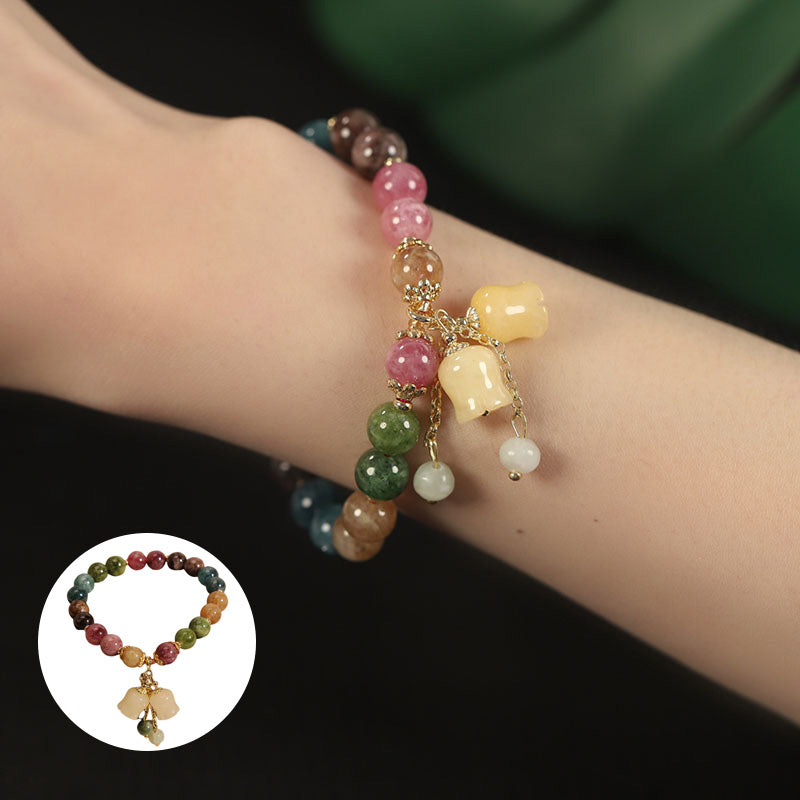 Natural colored tourmaline bracelet