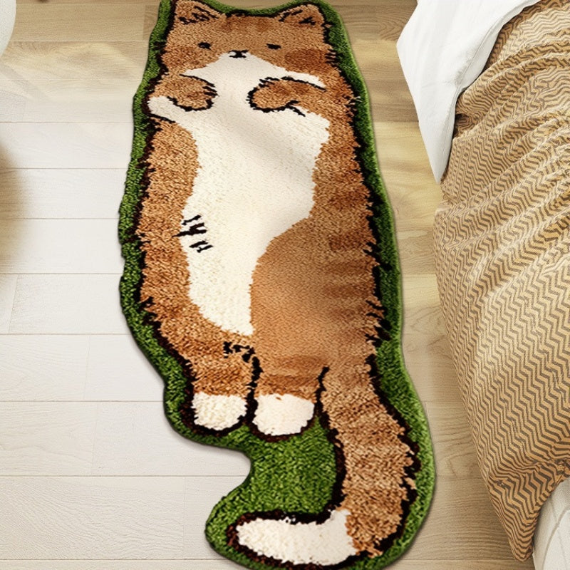 Cat Shaped Irregular Bedroom Rug