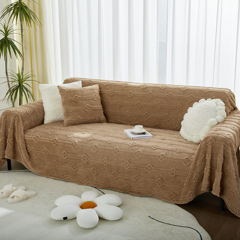 Soft Warm Faux Fur Sofa Covers , Throws Blankets Sofa Slipcovers for Dogs Pet Couch Protector