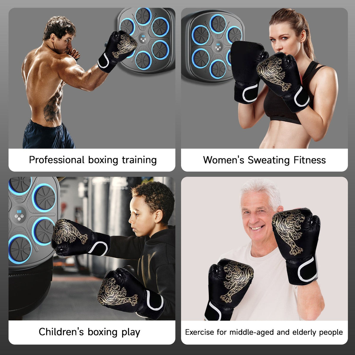 Avichic Music Boxing Machine with Boxing Gloves – Fun and Fitness
