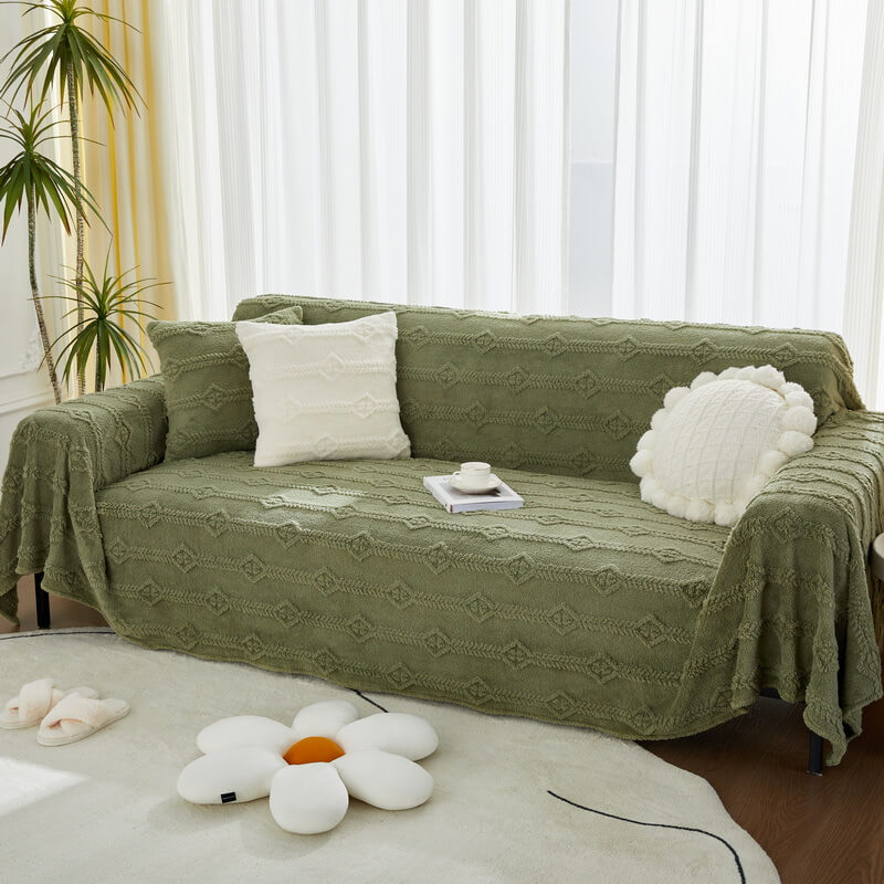Soft Warm Faux Fur Sofa Covers , Throws Blankets Sofa Slipcovers for Dogs Pet Couch Protector