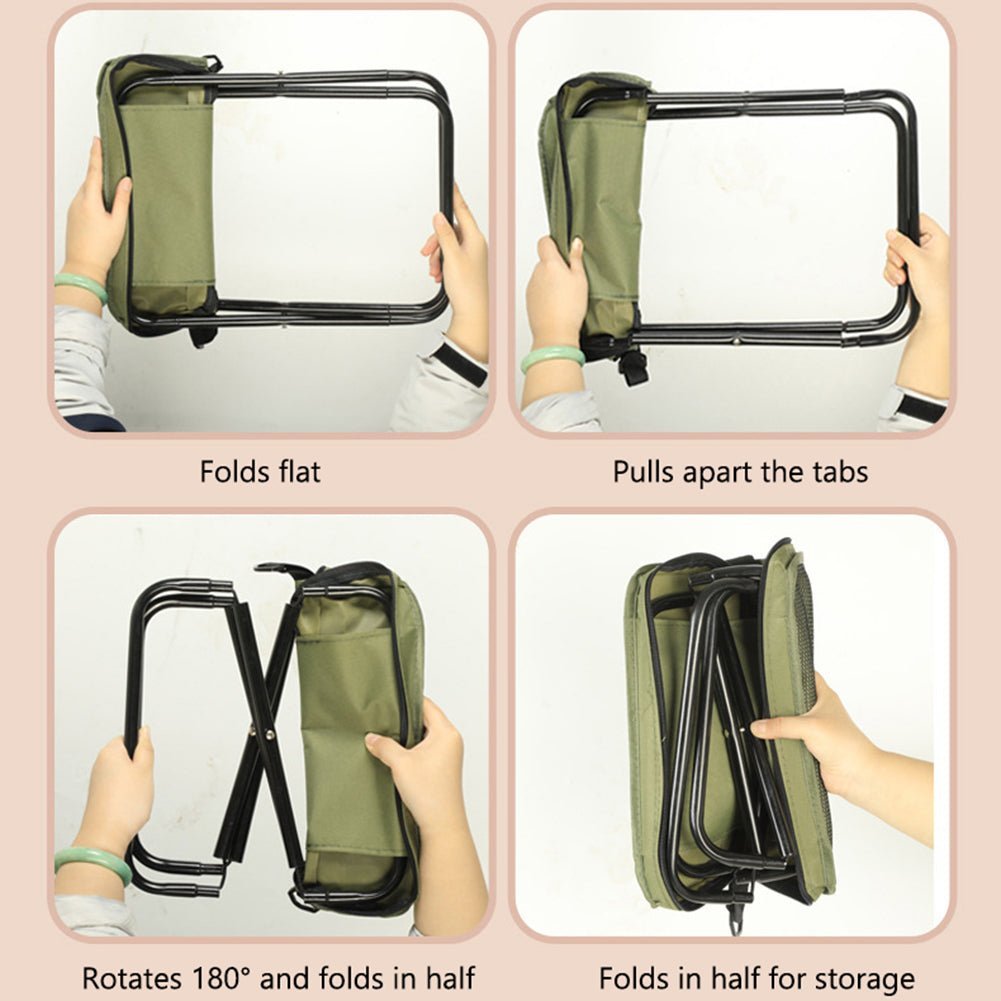 2-in-1 Chair Bag – Ultralight Foldable Backpack with Built-In Seat