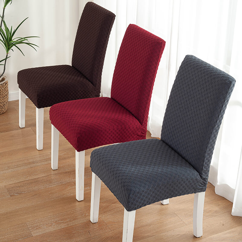 Square Jacquard Dining Room Chair Cover