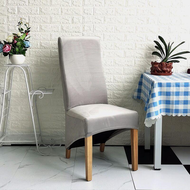 Stretch Velvet XL Size Dining Chair Covers
