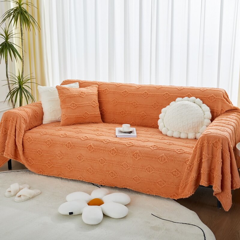 Soft Warm Faux Fur Sofa Covers , Throws Blankets Sofa Slipcovers for Dogs Pet Couch Protector