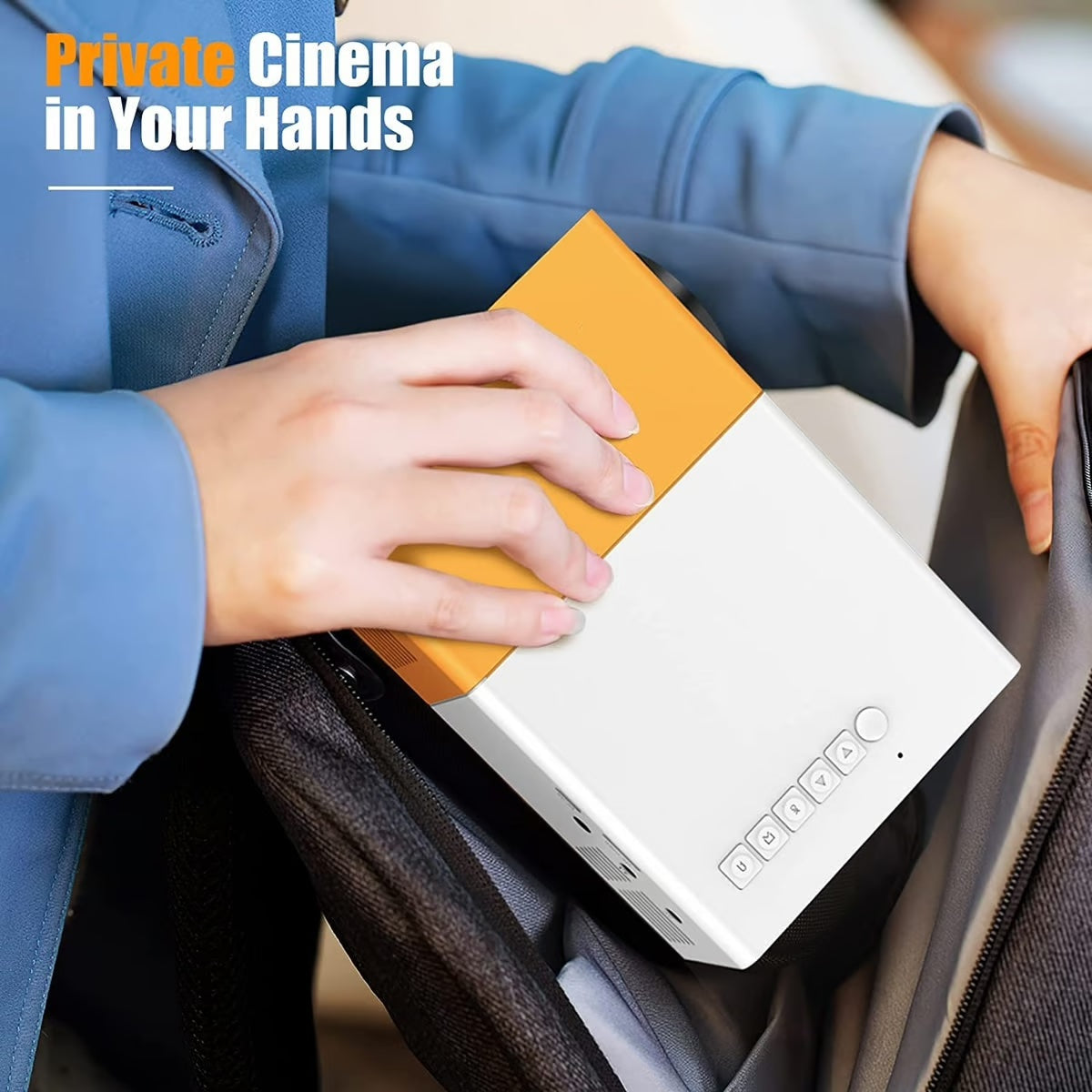 Portable Home Projector - 60 Inch, 1920x1080, Built-in Speaker