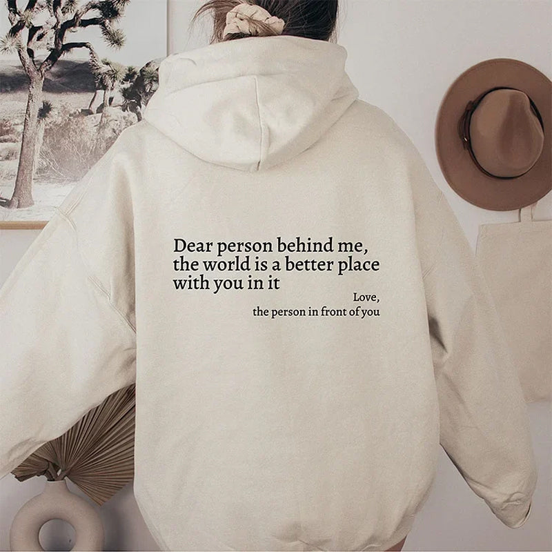 Hope Hoodie 'Dear Person Behind Me'