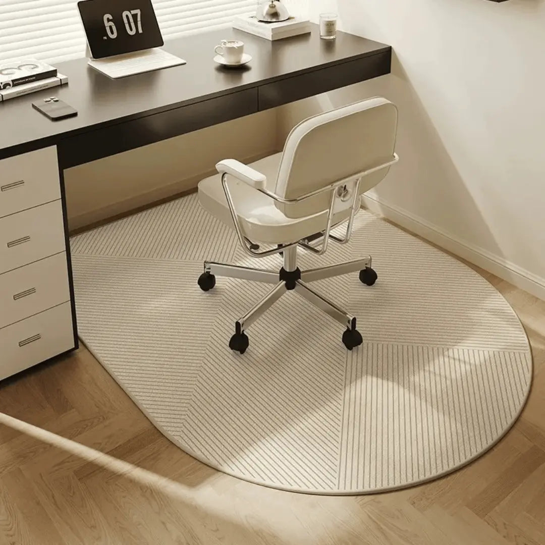 Optimized Product Title: Unisex Velvet Office Chair Mat for Hardwood Floors - Non-Slip Short-Pile Desk Floor Protector - Protective Rolling Chair Rug for Home and Office