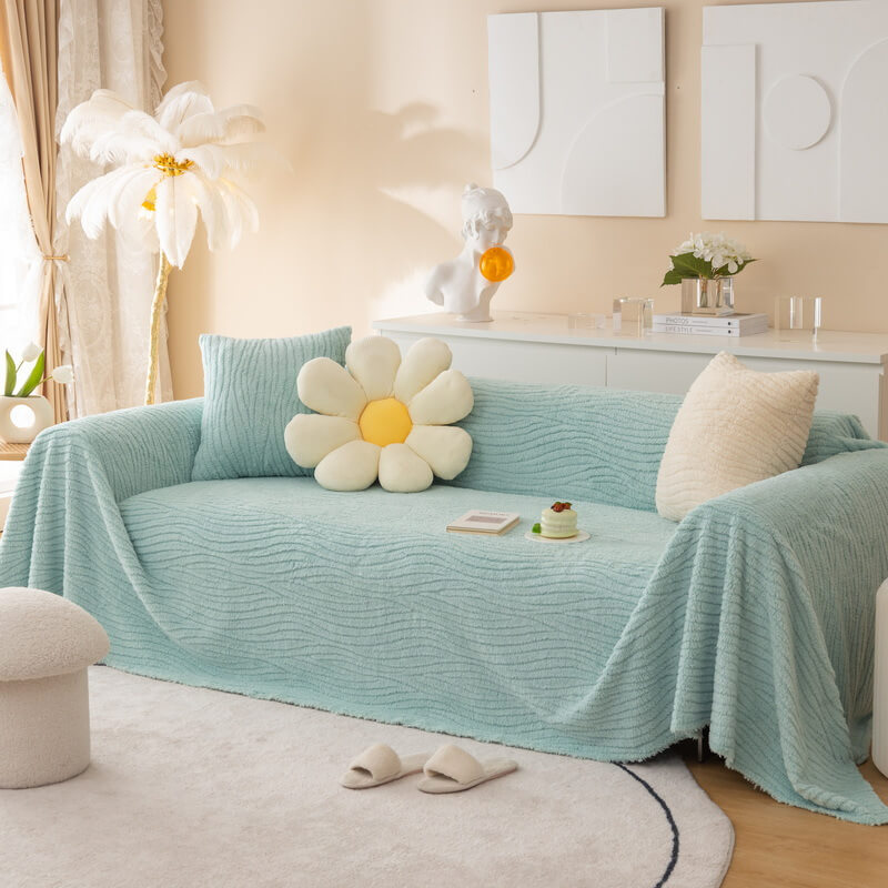Soft Warm Faux Fur Sofa Covers , Throws Blankets Sofa Slipcovers for Dogs Pet Couch Protector