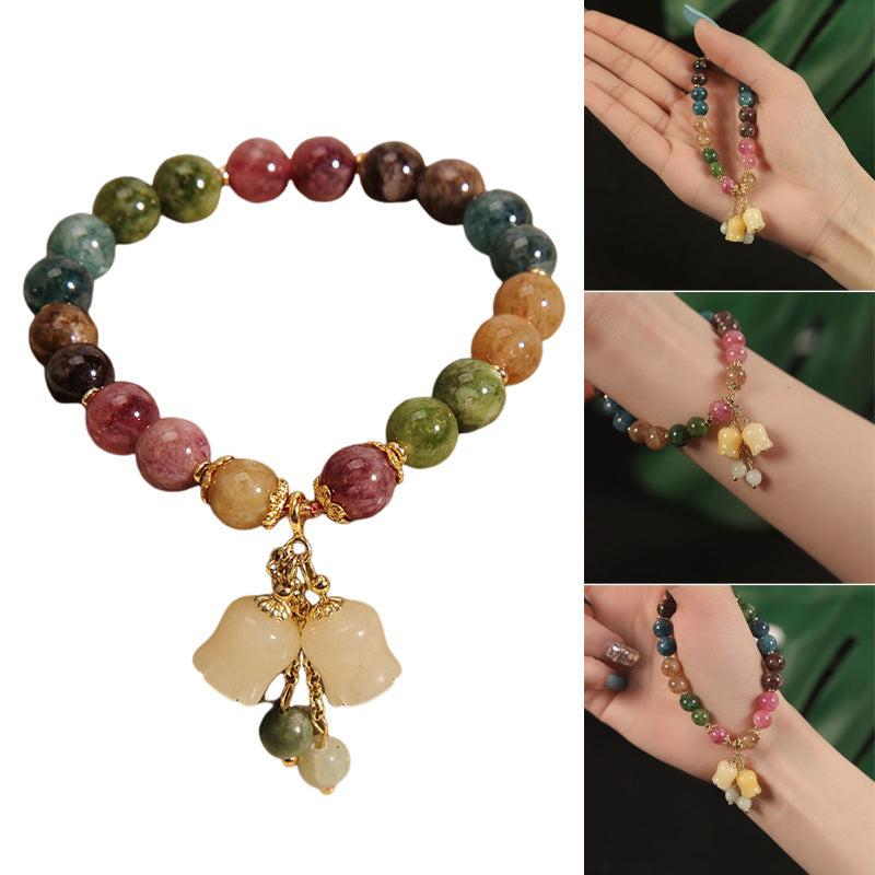 Natural colored tourmaline bracelet