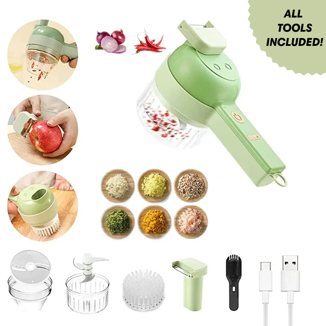 The Chopsy | 4-in-1 Vegetable Cutter & Chopper with Blade Attachments