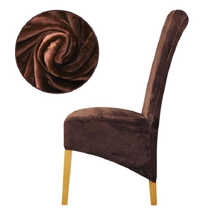 Stretch Velvet XL Size Dining Chair Covers