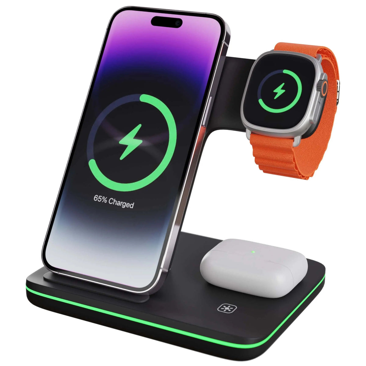 3-in-1 Wireless Charger for iPhone, Apple Watch & AirPods