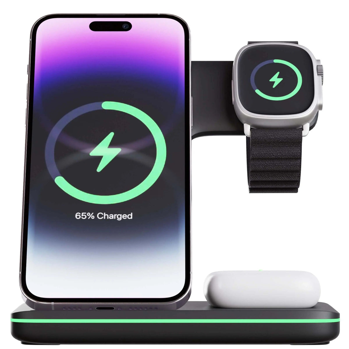 3-in-1 Wireless Charger for iPhone, Apple Watch & AirPods