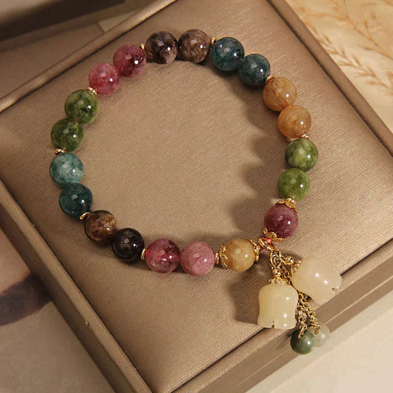 Natural colored tourmaline bracelet