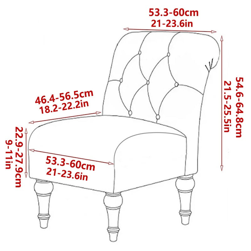 Armless Accent Chair Slipcover, Stretch Sofa Furniture Protector Covers