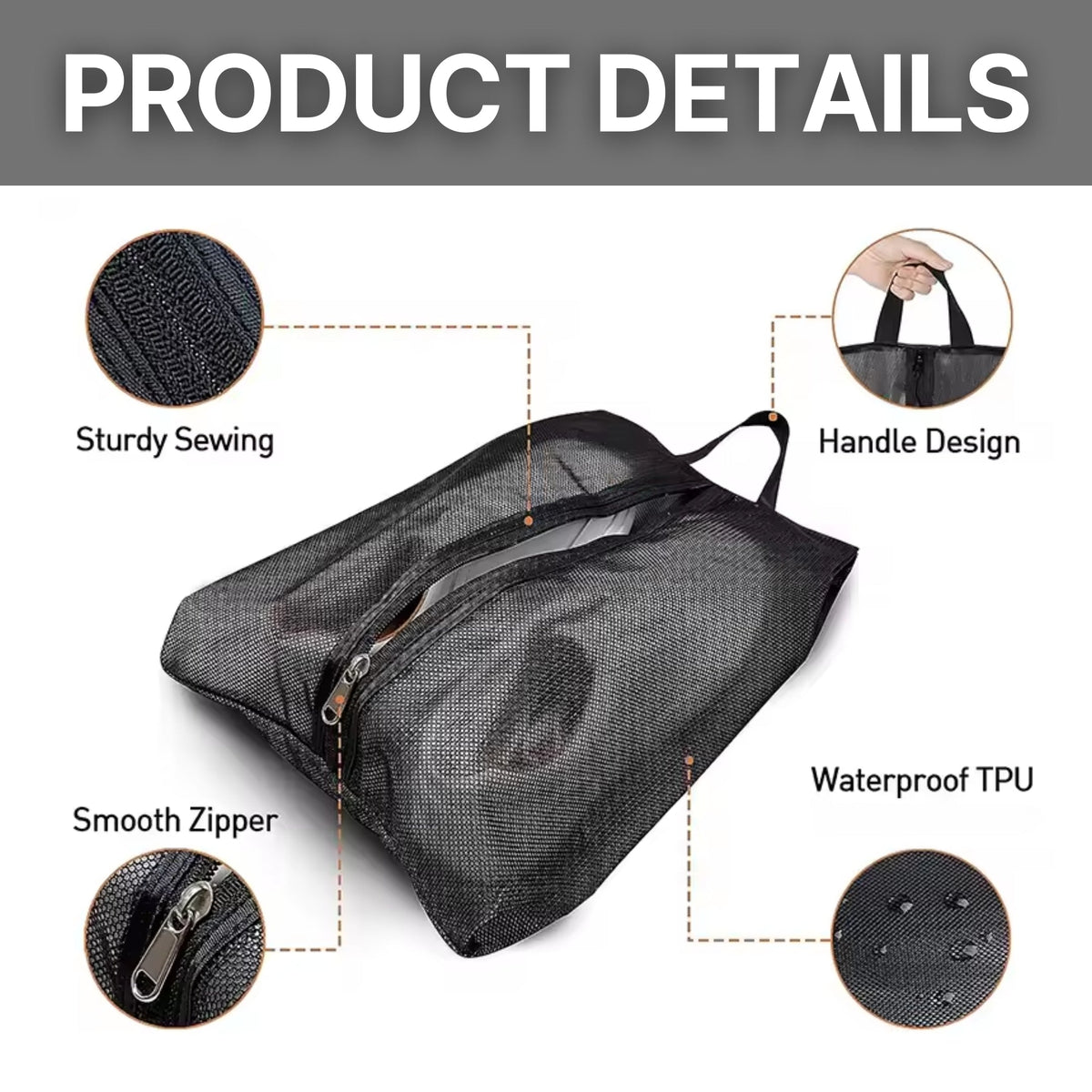 Avichic Mesh Shoe Travel Bag – Portable Storage Organizer