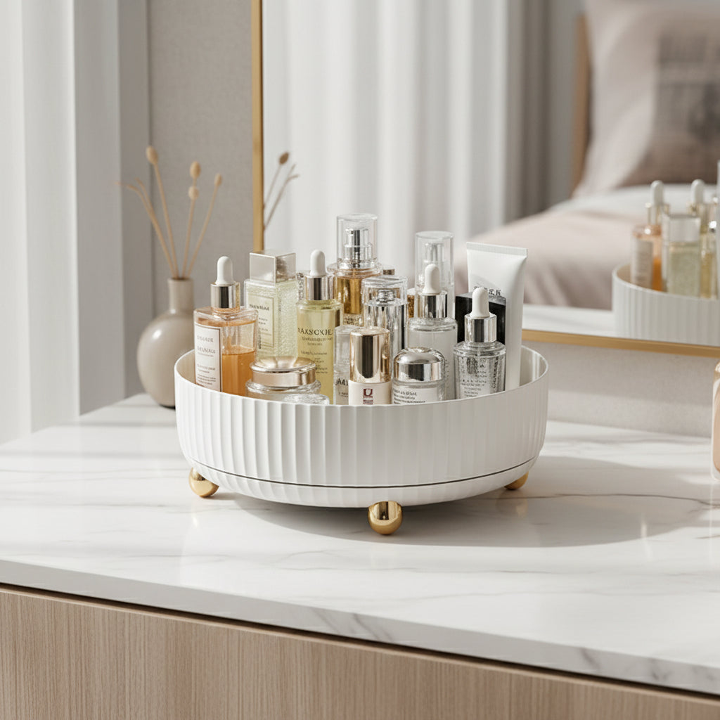 360° Rotary Organizer – Space-Saving Turntable Storage for Kitchen, Bathroom, Office, and Pantry