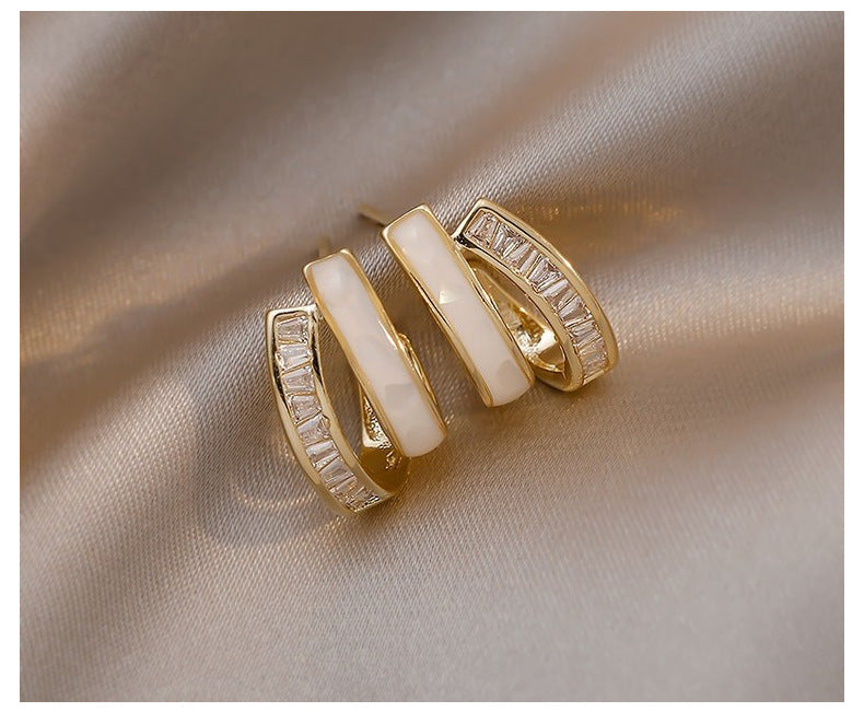 Double Layered Patchwork Earrings