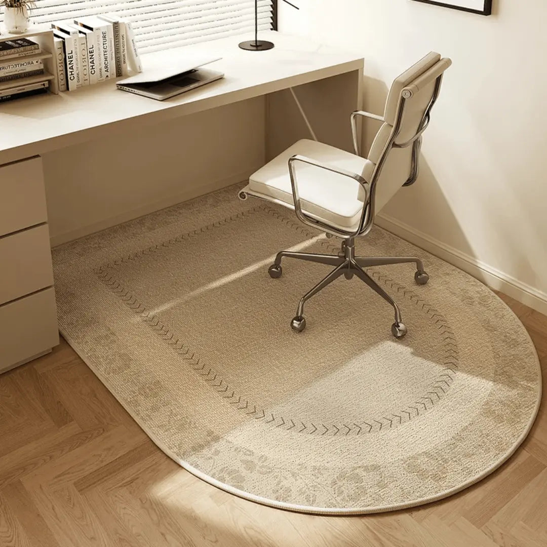 Optimized Product Title: Unisex Velvet Office Chair Mat for Hardwood Floors - Non-Slip Short-Pile Desk Floor Protector - Protective Rolling Chair Rug for Home and Office