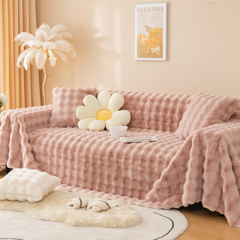 Faux Fur Sofa Covers, Throws Blankets Sofa Slipcovers for Pets