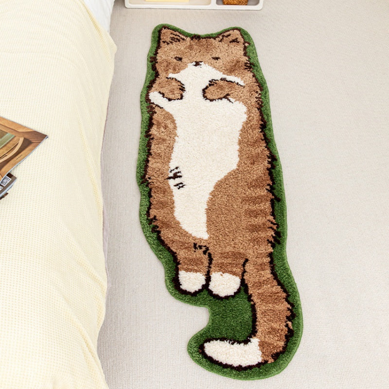 Cat Shaped Irregular Bedroom Rug