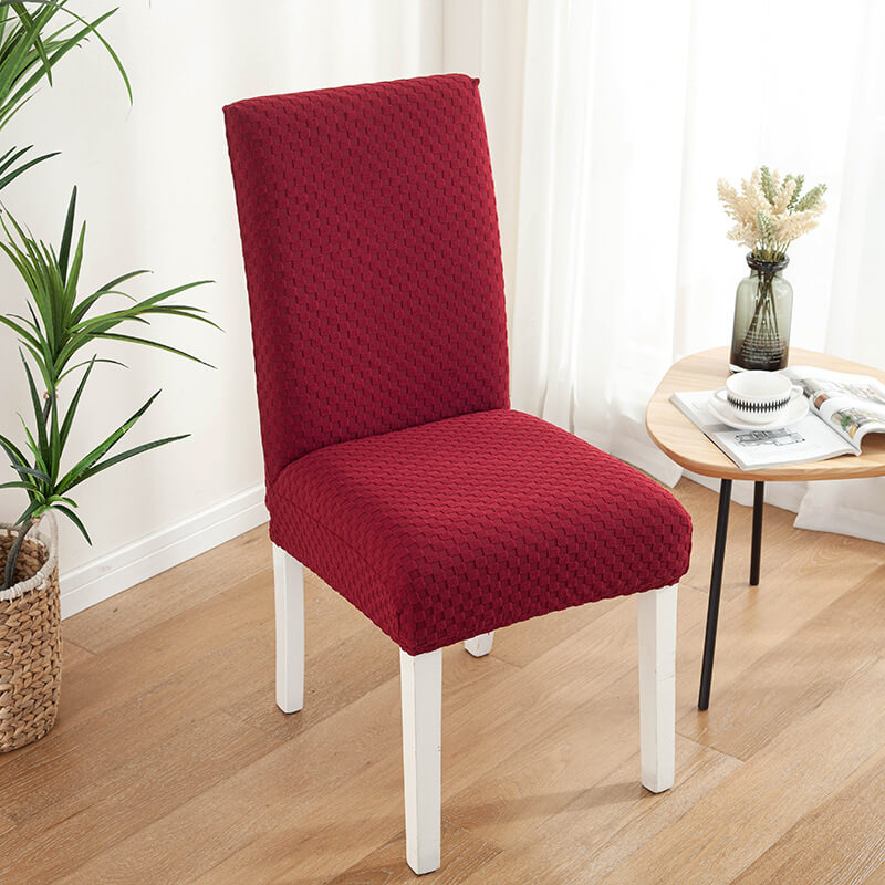 Square Jacquard Dining Room Chair Cover