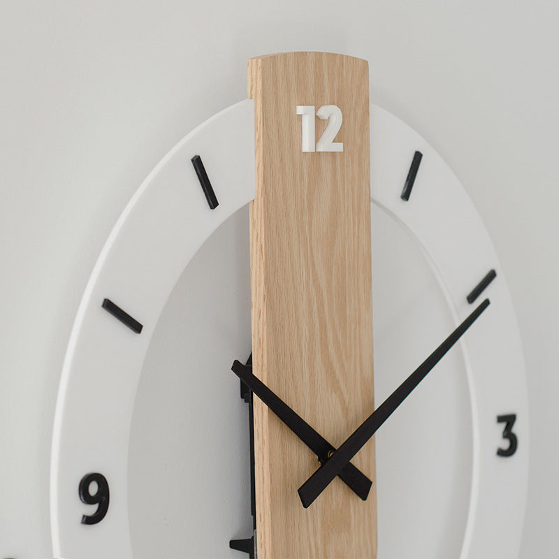 Modern Solid Wood Swing Wall Clock