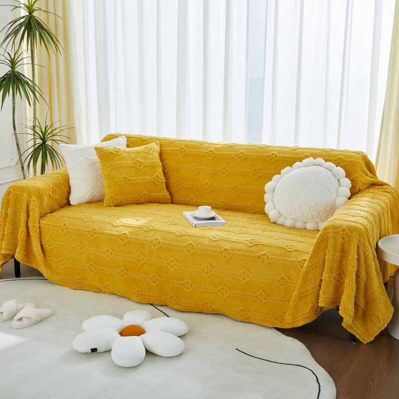 Soft Warm Faux Fur Sofa Covers , Throws Blankets Sofa Slipcovers for Dogs Pet Couch Protector