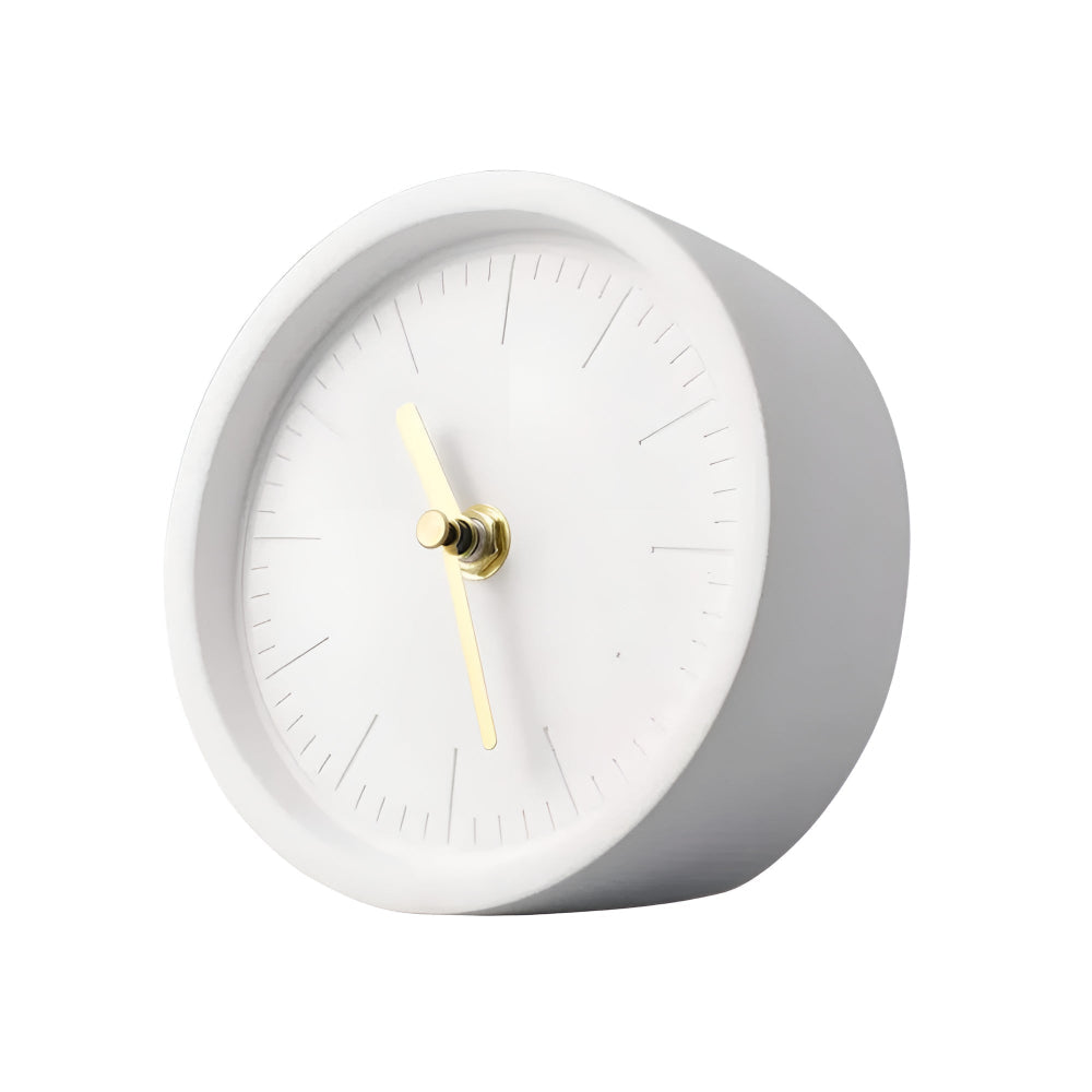 Modernist Round Cement Clock