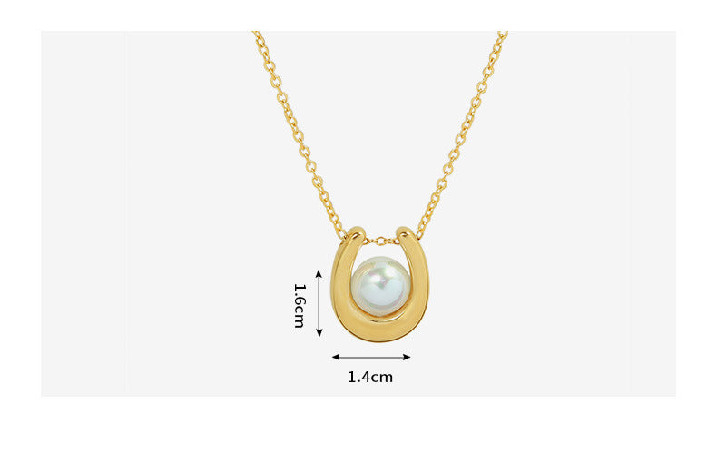 U-shaped Pearl Necklace