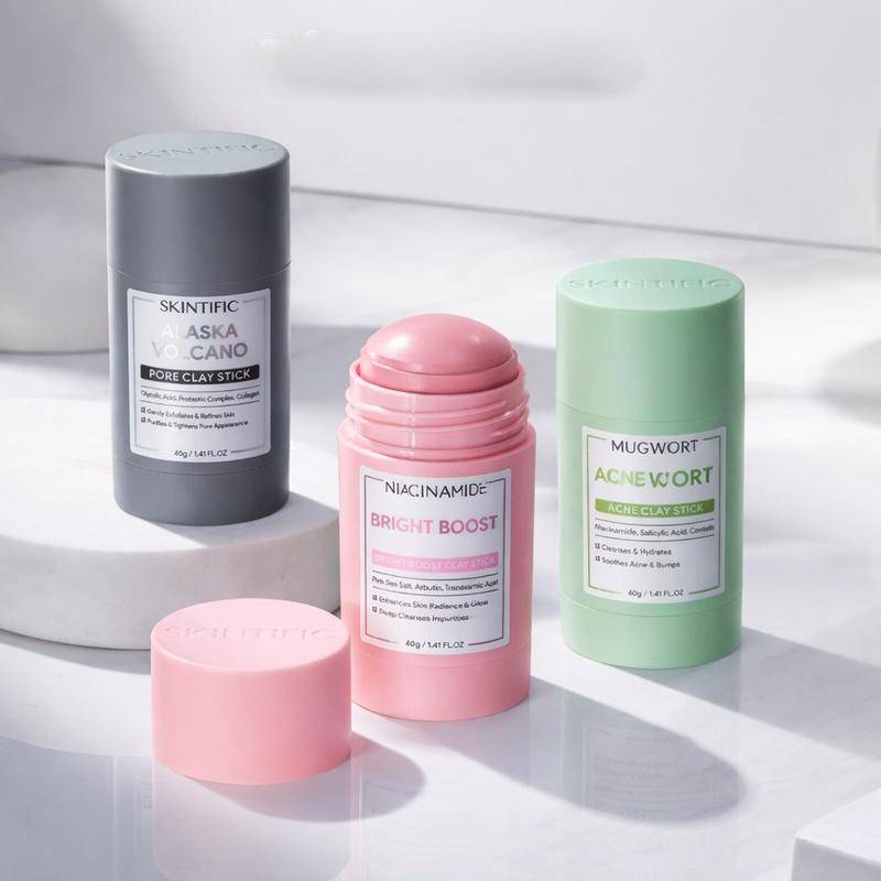 Clay Mask Stick for Deep Pore Cleansing – Kaolin Face Mask with Roller Ball Applicator